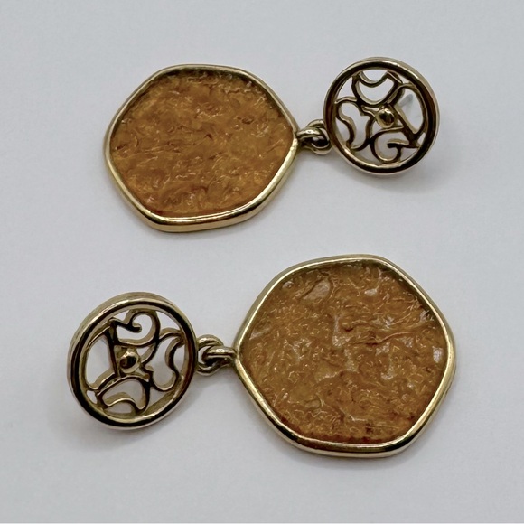 SARAH COVENTRY Taste of Honey Amber Lucite Dangle Earrings - Picture 7 of 12